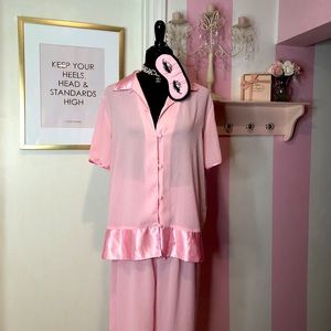 Vintage Bubblegum Pink Pajama Set
